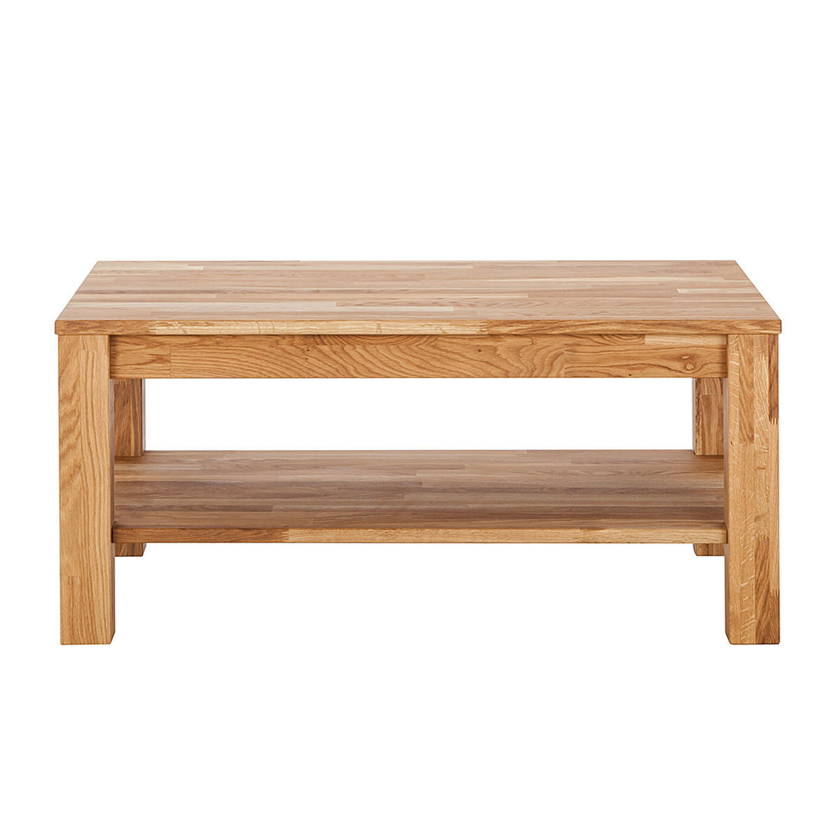 COUCHTISCH - Eiche massiv - Eichefarben, Holz (60/100/45cm) - home24