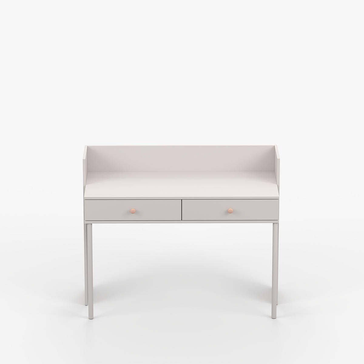 SCHREIBTISCH OLAF II 120cm/95cm/52cm Kaschmir, Griff Rosa - Kaschmir/Rosa, Holzwerkstoff/Metall (120/95/52cm) - imoebel24
