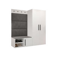 GARDEROBEN-SET Medi I - Schwarz/Weiß, Holzwerkstoff/Kunststoff (80/191/50cm) - MIRJAN24