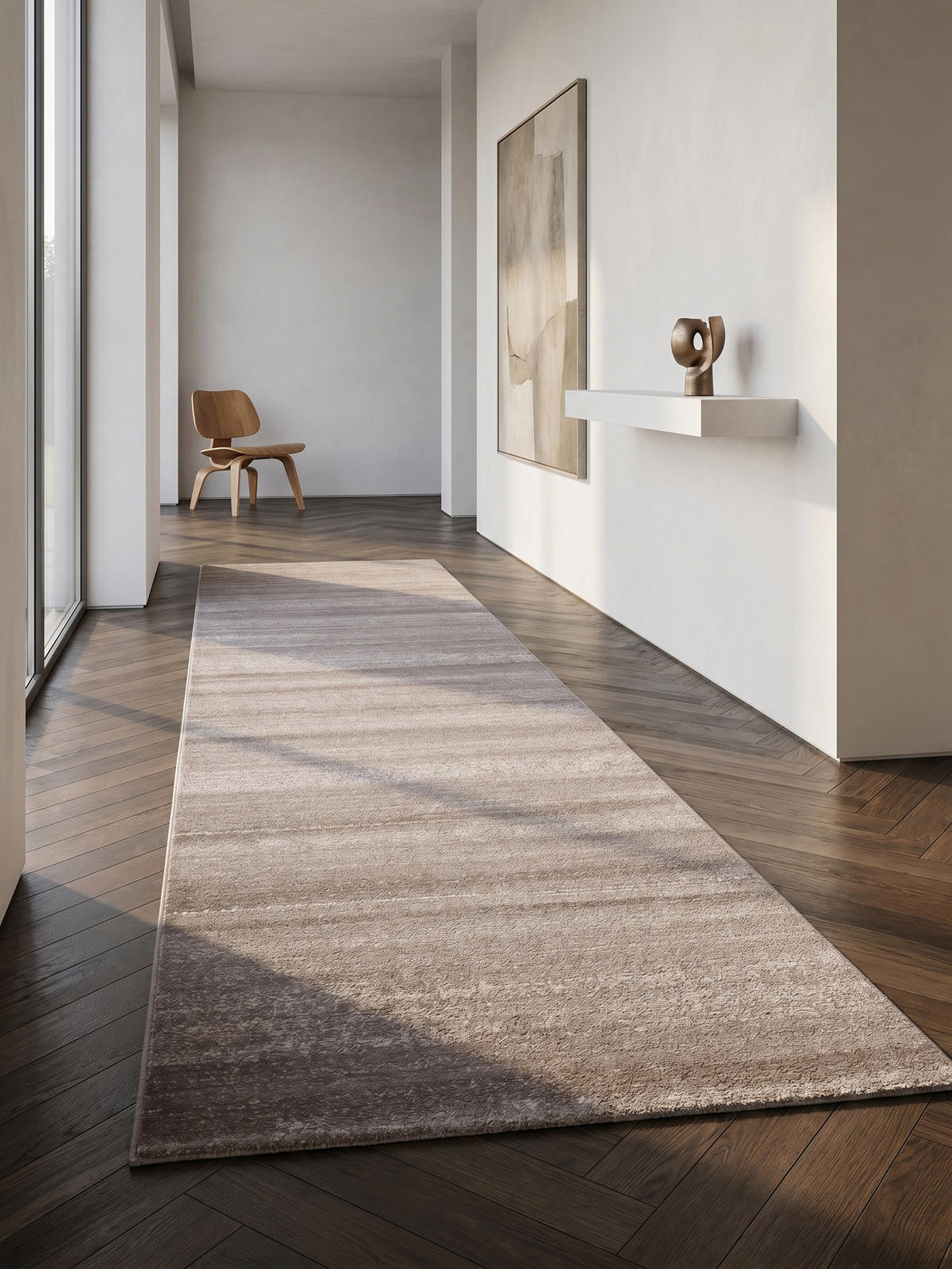 KURZFLORTEPPICH INN, einfarbig, Beige, 80 x 300 cm - Beige, Textil (80/300cm) - KADIMA DESIGN