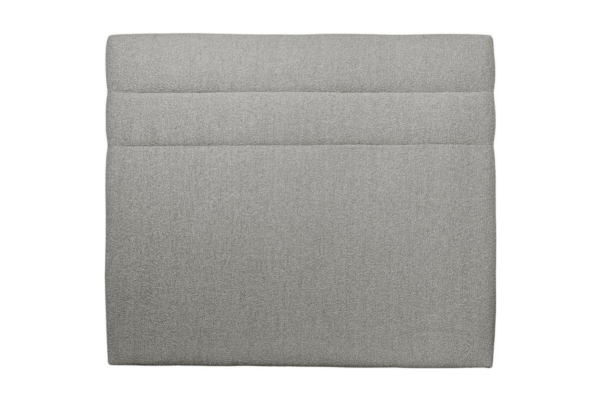 KOPFTEIL Modell Linien – Grauer Bouclé-Stoff 200 cm - Beige/Grau, Karton/Holz (200/120/10cm) - Sommeil de Plomb