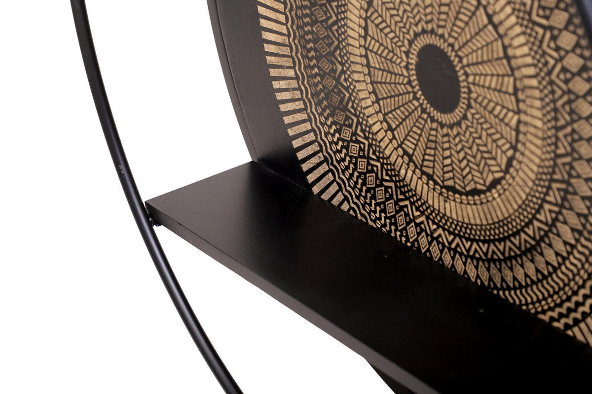 WANDREGAL Mae Schwarz 68/68/20 cm - Schwarz, Metall (68/20/68cm) - Starfurn