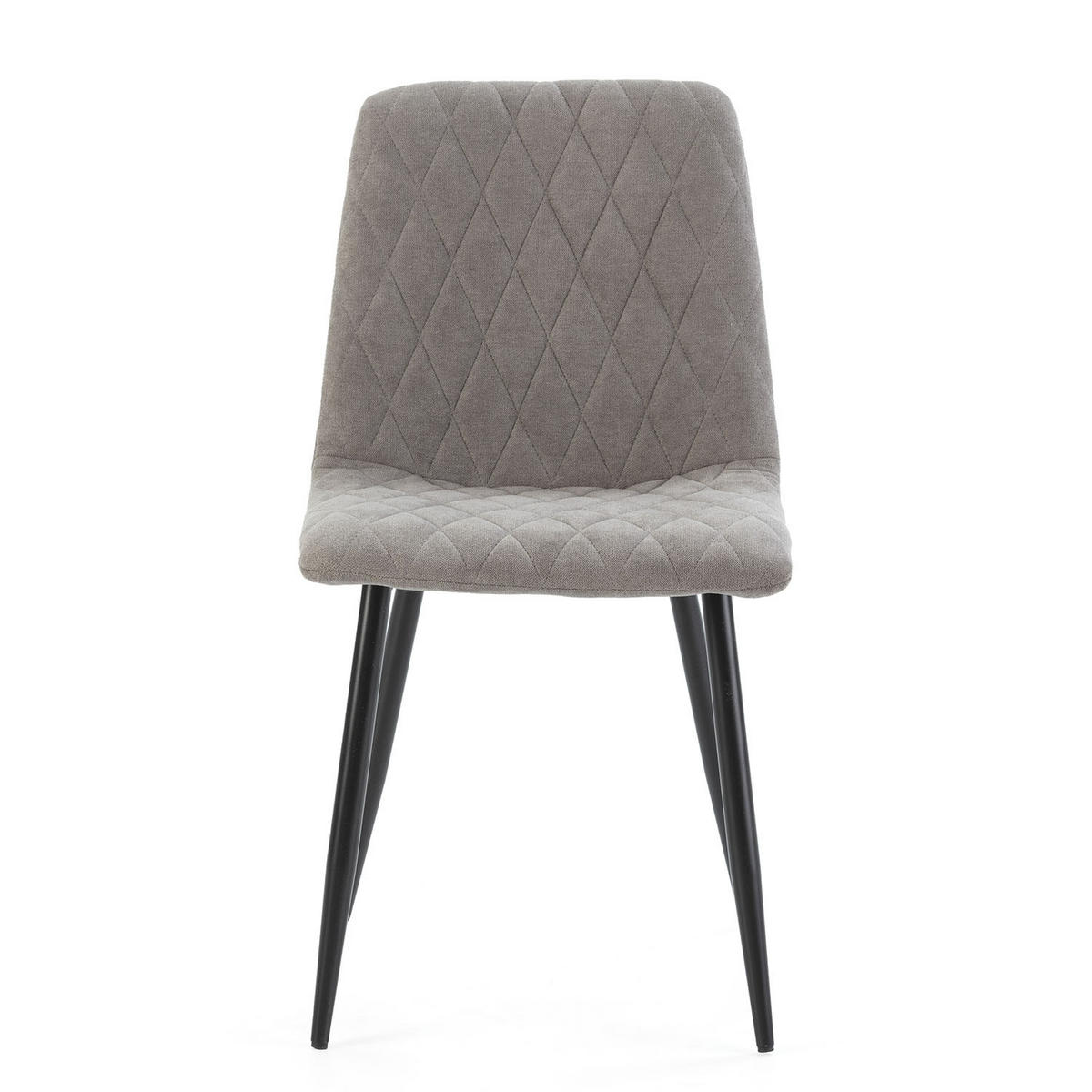 STUHL 4er-Set Abril grauer Stoff - Grau, Textil/Metall (45/84/56cm) - VS Venta-stock