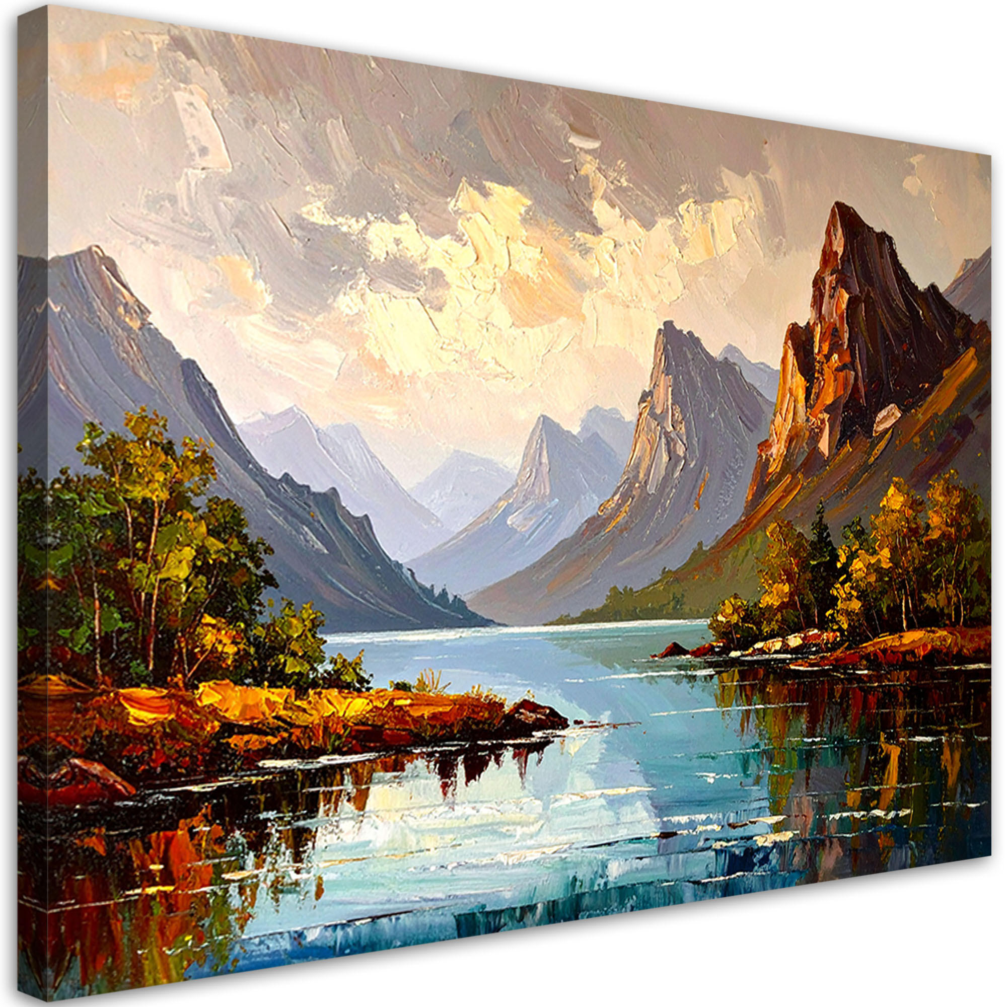 Feeby Leinwandbild Braun 120x80 cm
