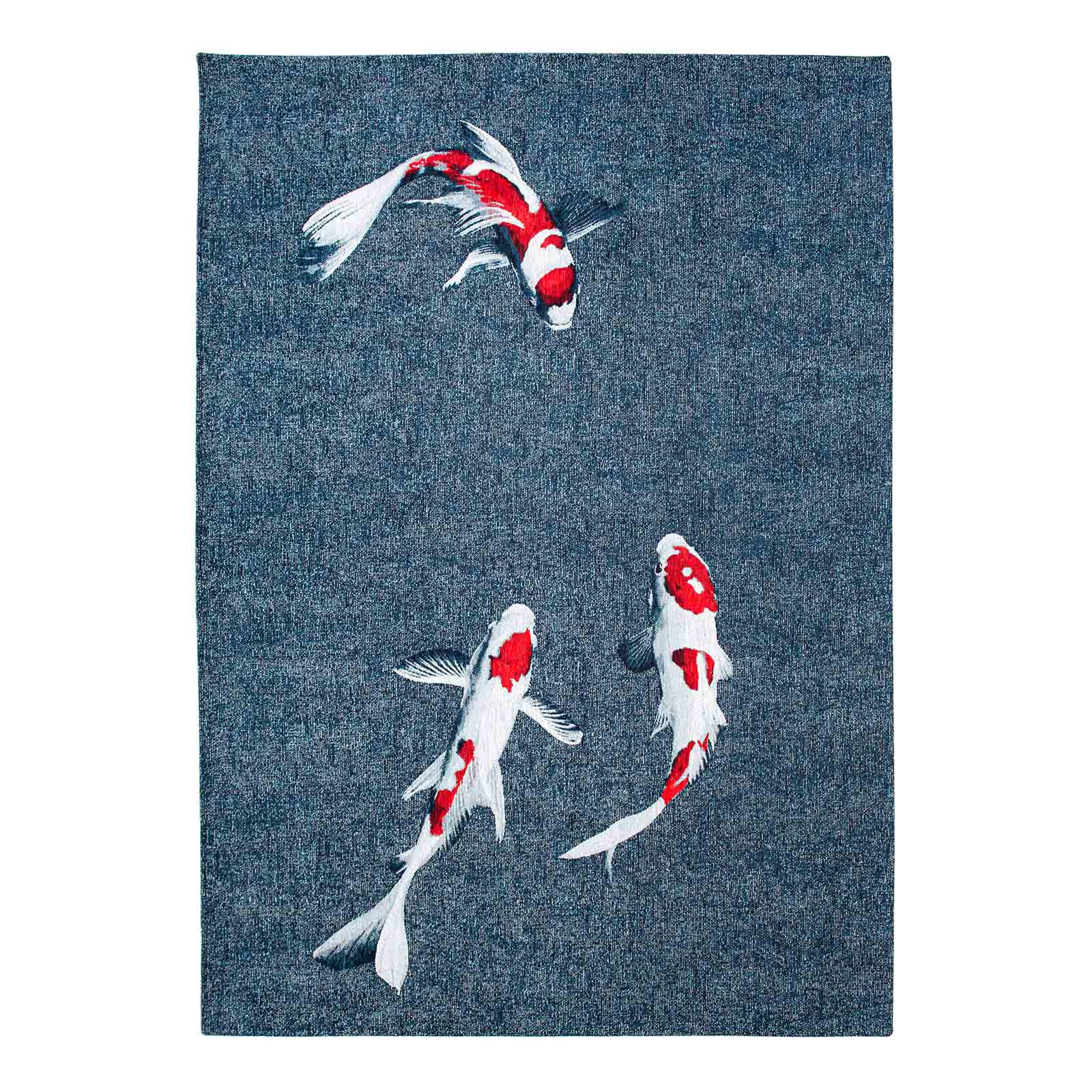 TEPPICH Japanese Pond Pop 170/240 cm - Blau, Textil (170/240cm) - Louis De Poortere