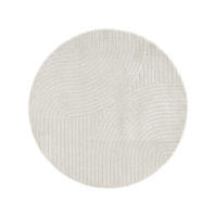 VNITŘNÍ a venkovní kulatý koberec Mars Krémová ø 160 cm - krémová, textil/přírodní materiály (160/160cm) - benuta Pop
