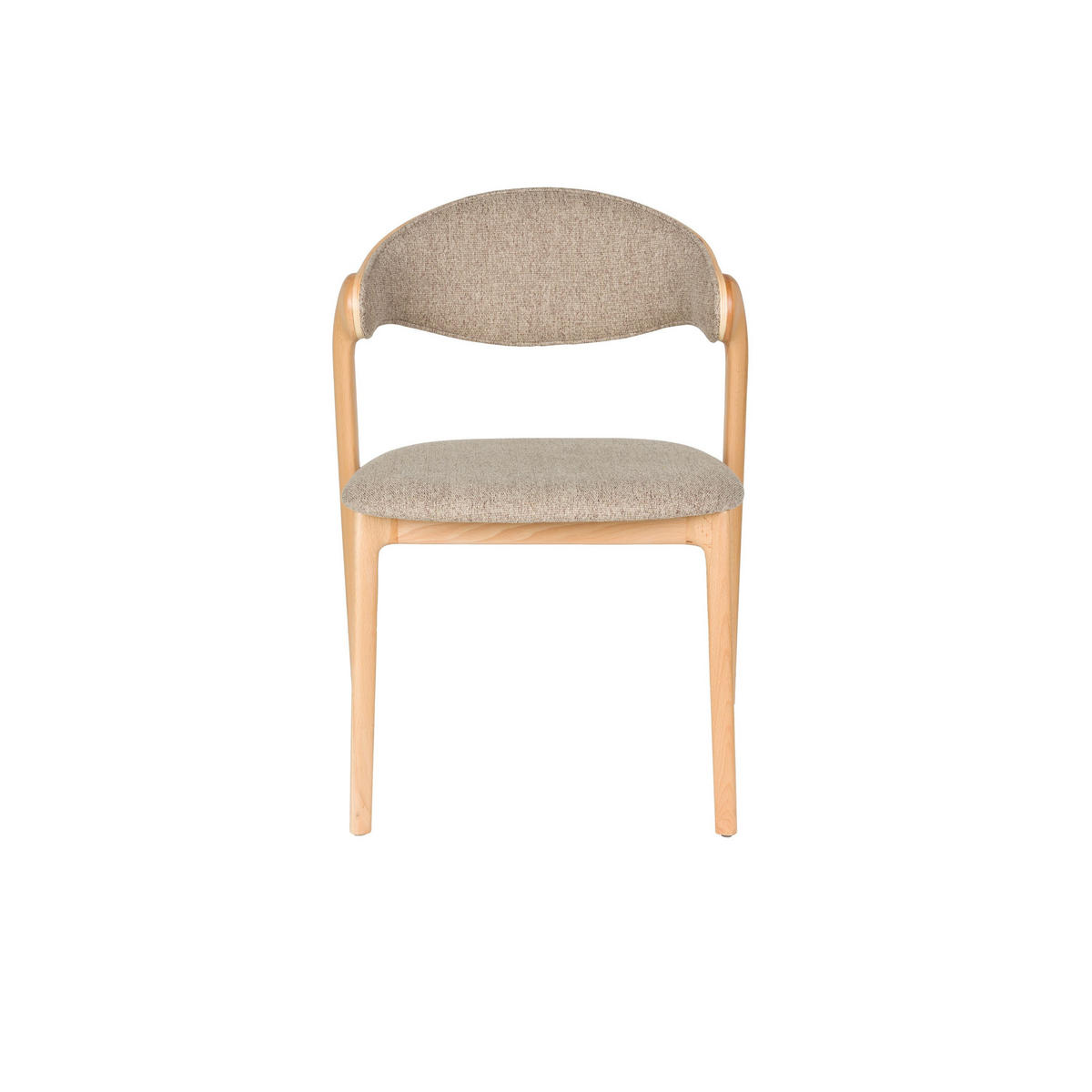 ESSZIMMERSTUHL Babington Natur - 2 er Set - Beige/Weiß, Holz (58/80.5/56.5cm) - Dutchbone