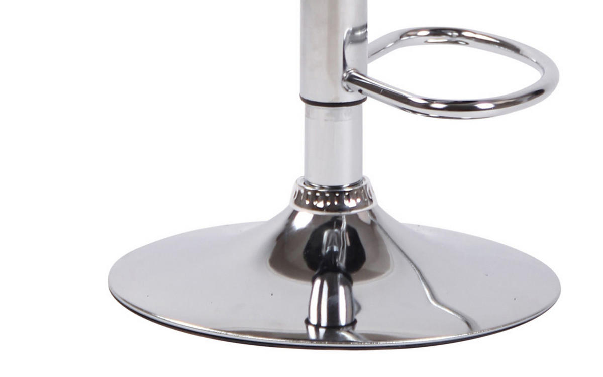 BARHOCKER 2er Set Lentos Kunstleder chrom schwarz - Chromfarben/Schwarz, Kunststoff/Metall (50/108/50cm) - TPFLiving