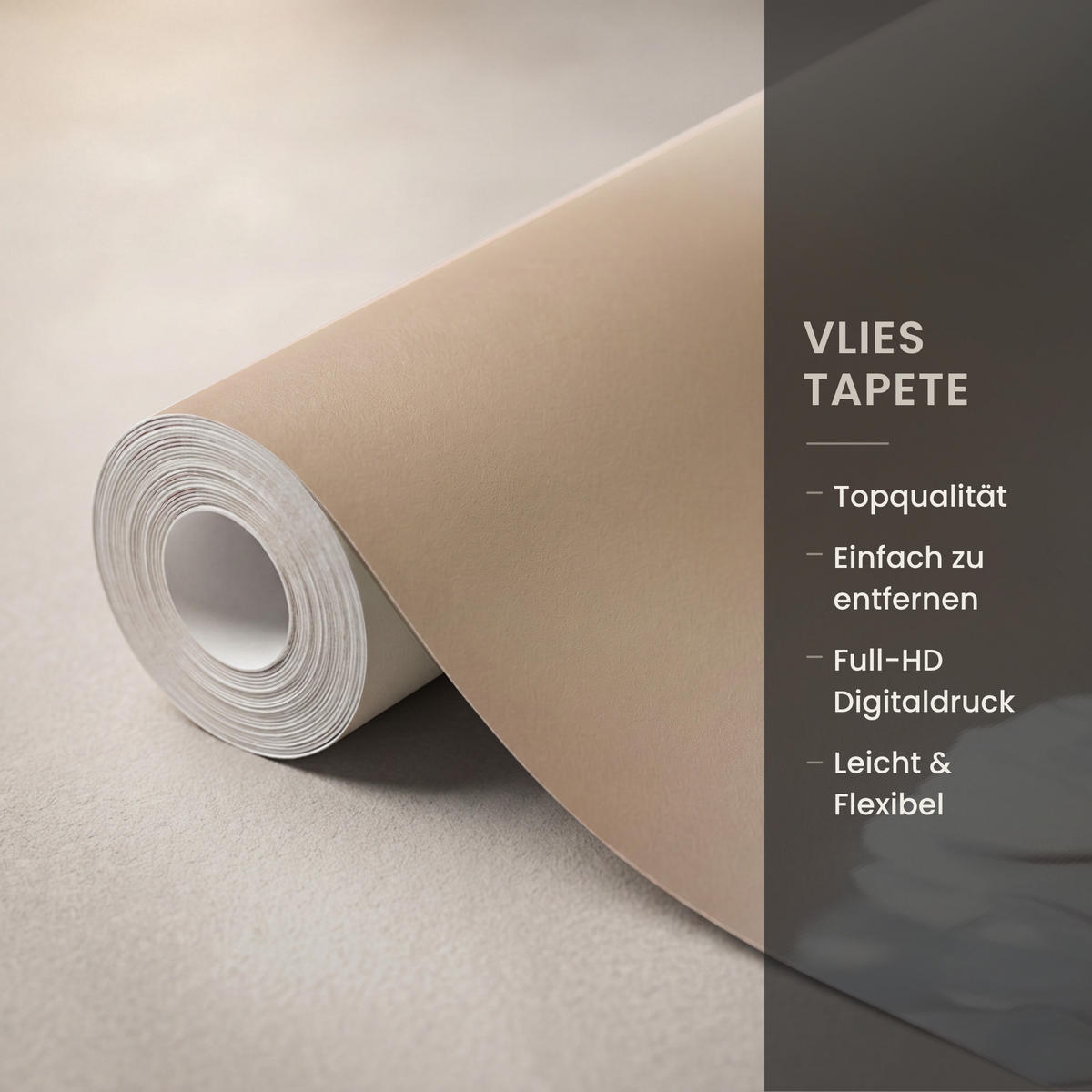 TAPETE - Wild - Blumen - Weiß - 500x200 cm - Creme, Papier (500/200cm) - OnlyWow