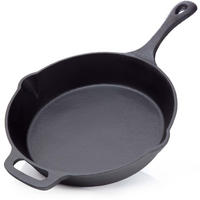 GRILLPFANNE Gusseisen Ø25cm 2600g mit Griff - Pfanne Gusspfanne - Schwarz, Metall (26.5/6/44.5cm) - BBQ Nerd