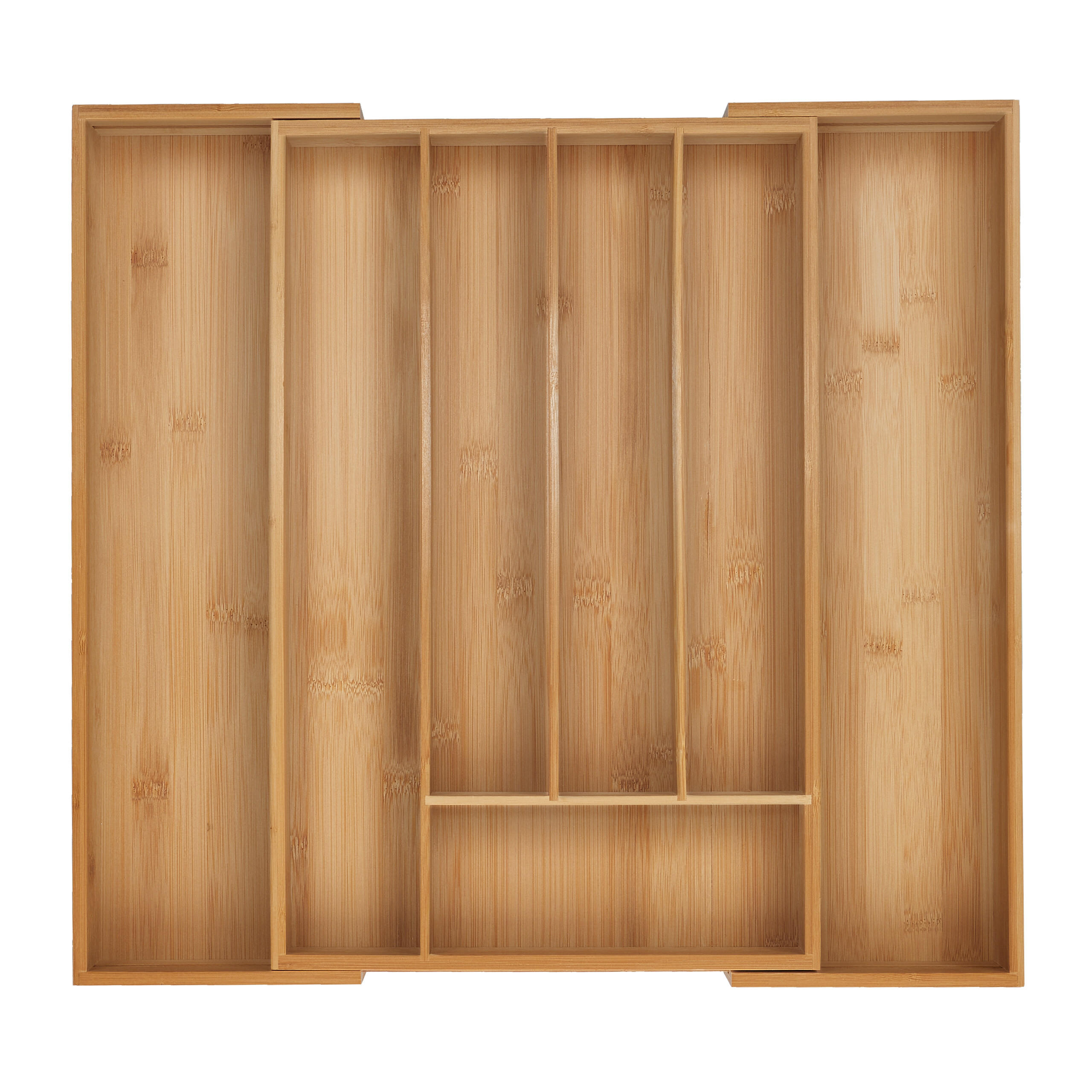 BESTECKKASTEN - Hellbraun, Holz/Kunststoff (590/5/47cm) - Relaxdays