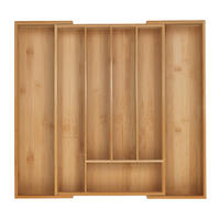 BESTECKKASTEN - Hellbraun, Holz/Kunststoff (590/5/47cm) - Relaxdays