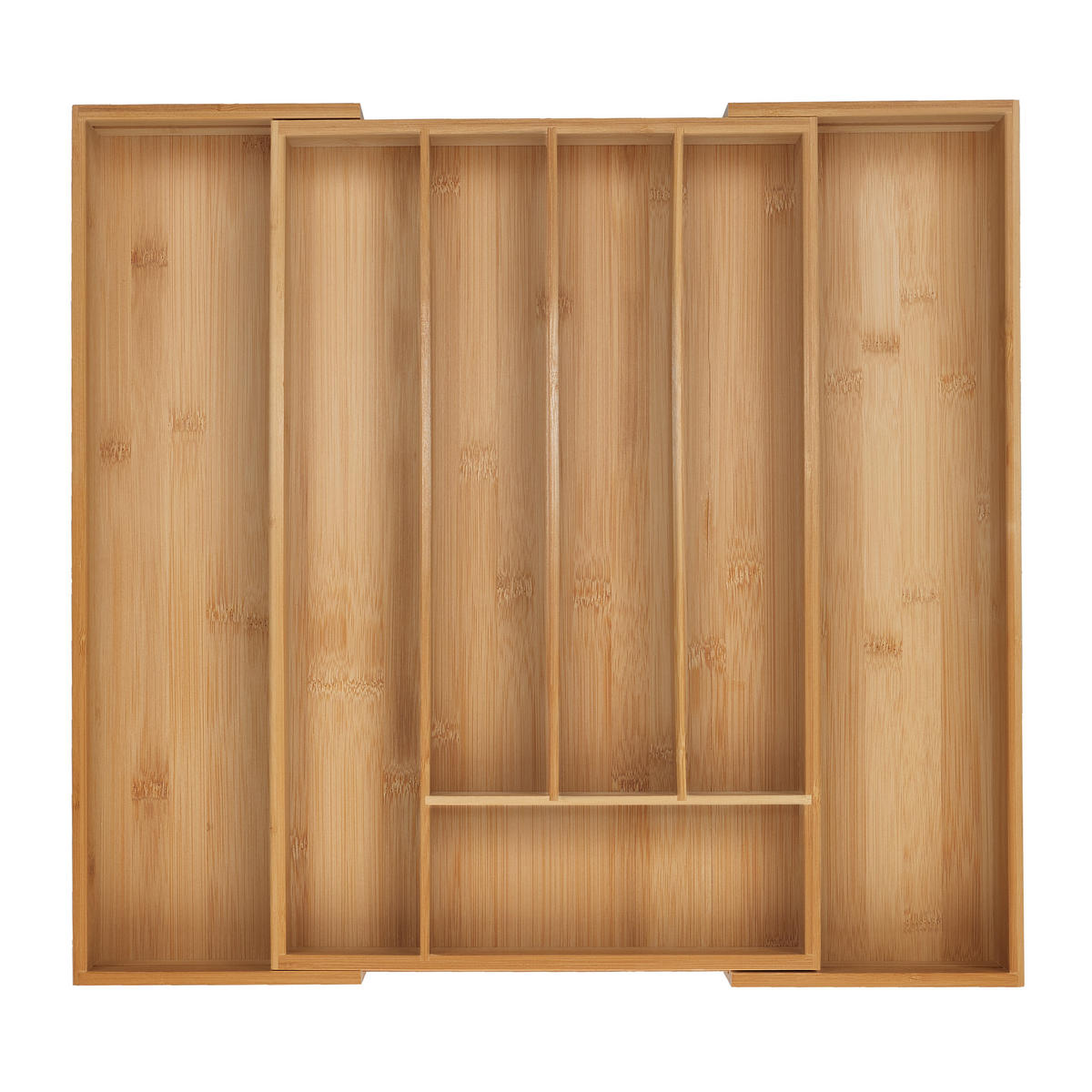 BESTECKKASTEN - Hellbraun, Holz/Kunststoff (590/5/47cm) - Relaxdays