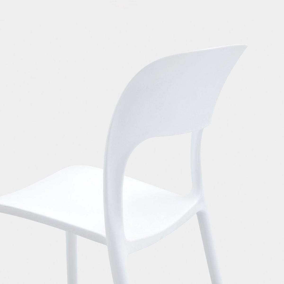 STUHL FÜR DRAUSSEN Klint Weiß 46 cm x 83 cm - Weiß, Kunststoff (46/83/58cm) - Klast Home