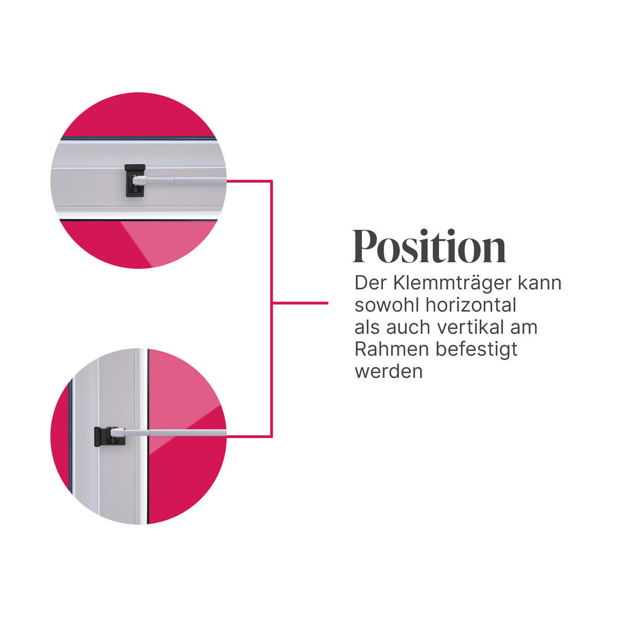 KLEMMTRÄGER für Vitragestangen 20er Pack - Schwarz, Kunststoff (2/4/4cm) - Bestlivings