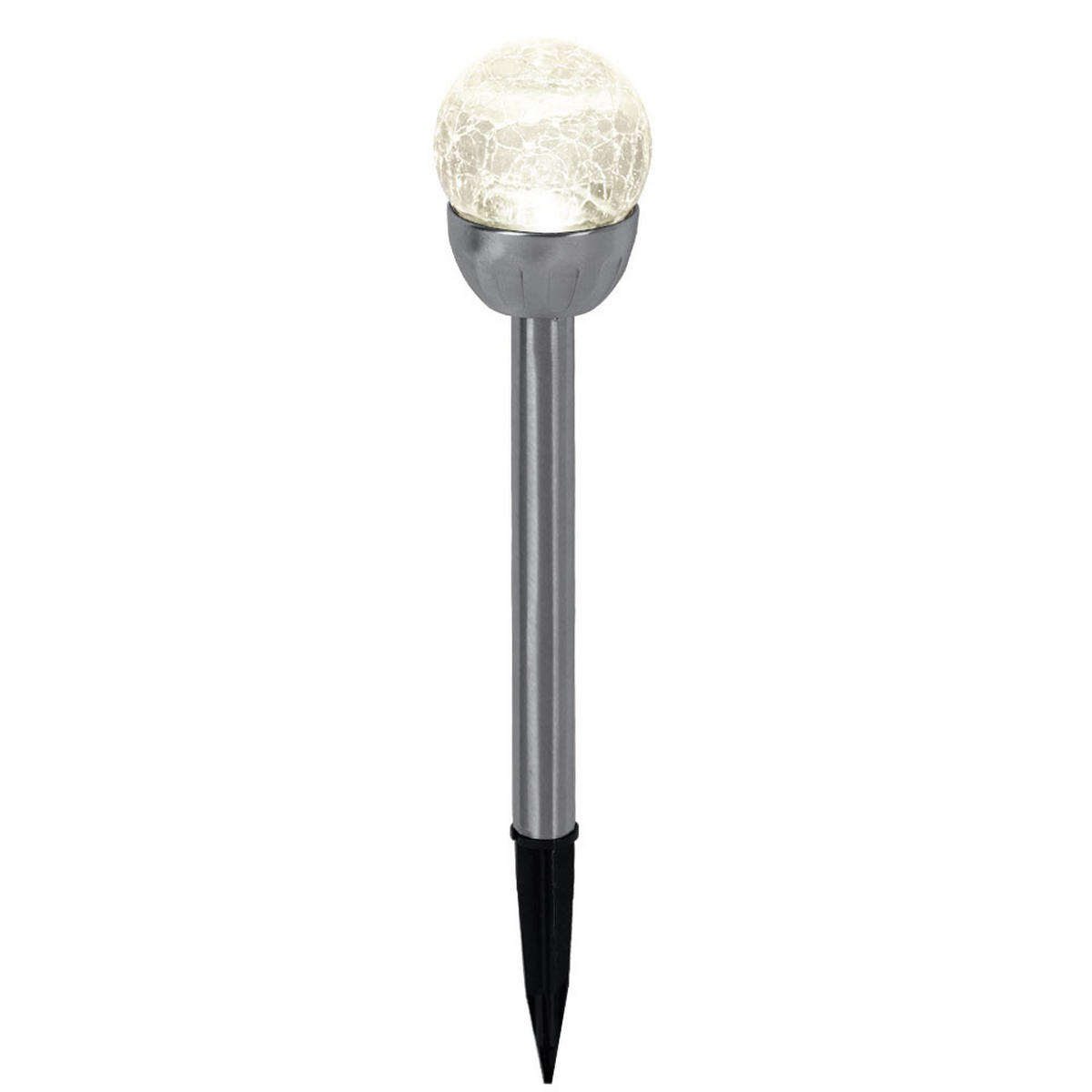 LED AUSSENLEUCHTE Edelstahl Silber 3er Set - Silberfarben, Metall (6/6/24.5cm)