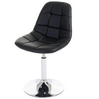 ESSZIMMERSTUHL 2er-Set 84x47x50cm Sitzhöhe 46cm Chrom Kunstleder Schwarz - Schwarz, Kunststoff (47/84/50cm) - CHEFGASTRO