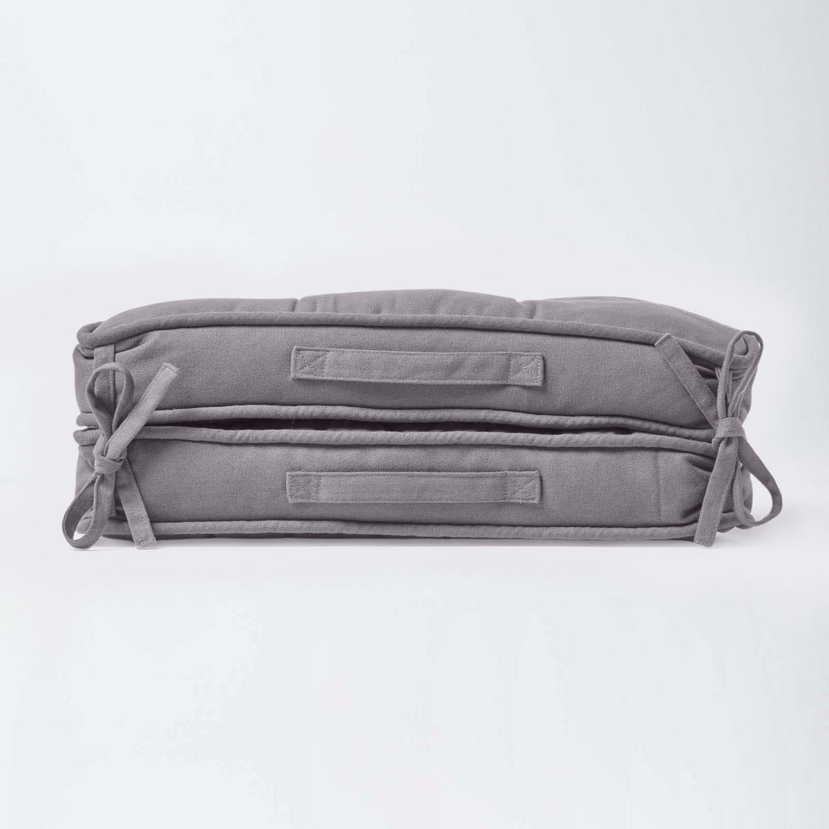 REISEKISSEN dunkelgrau 50/50/10 cm – Klappkissen Baumwolle - Dunkelgrau, Textil (50/50/12cm) - Homescapes