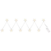 LED LICHTERKETTE Batterie Warmweiß - Klar, Metall (165/1.5/5.5cm) - Globo Lighting