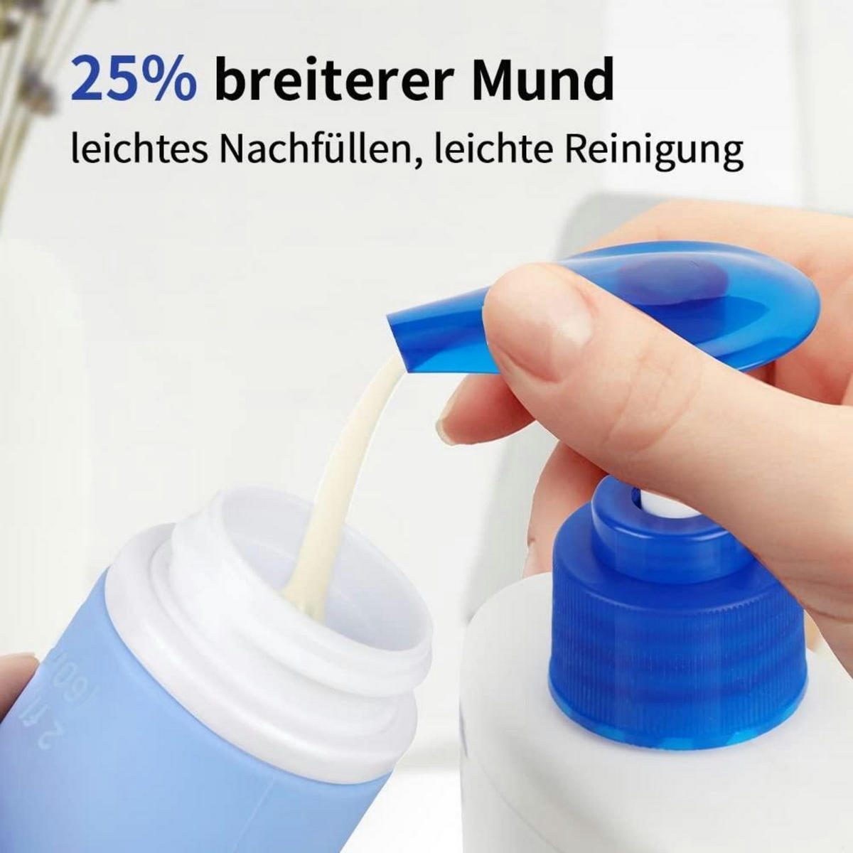 REISEFLASCHEN Set 3 Stück 60ml Silikon Auslaufsicher - Multicolor, Kunststoff (3.5/3.5/9.5cm)