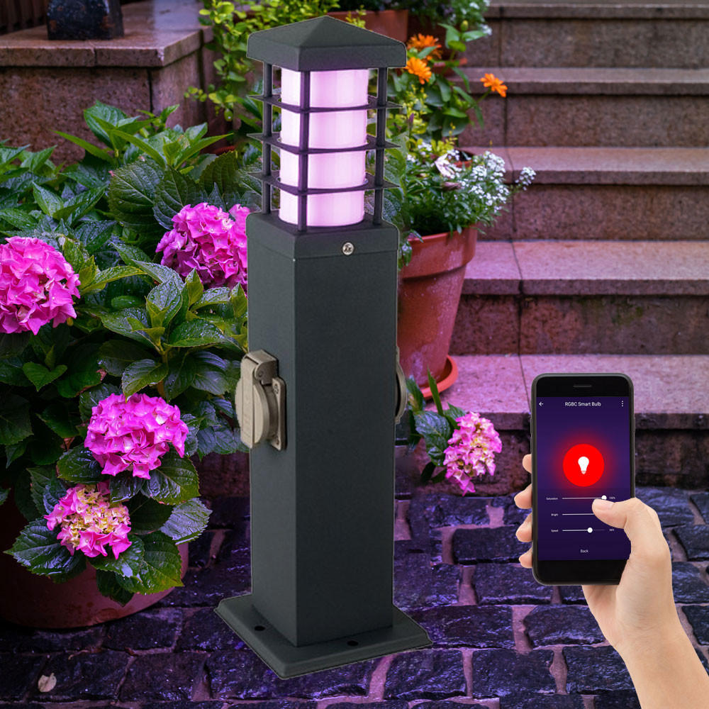LED WEGELEUCHTE Edelstahl Anthrazit - Anthrazit, Metall (12.4/45/12.4cm)