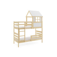 ETAGENBETT ERYK mit Dach und Lattenrost - Kieferfarben, Holz (90/190cm) - Interbeds