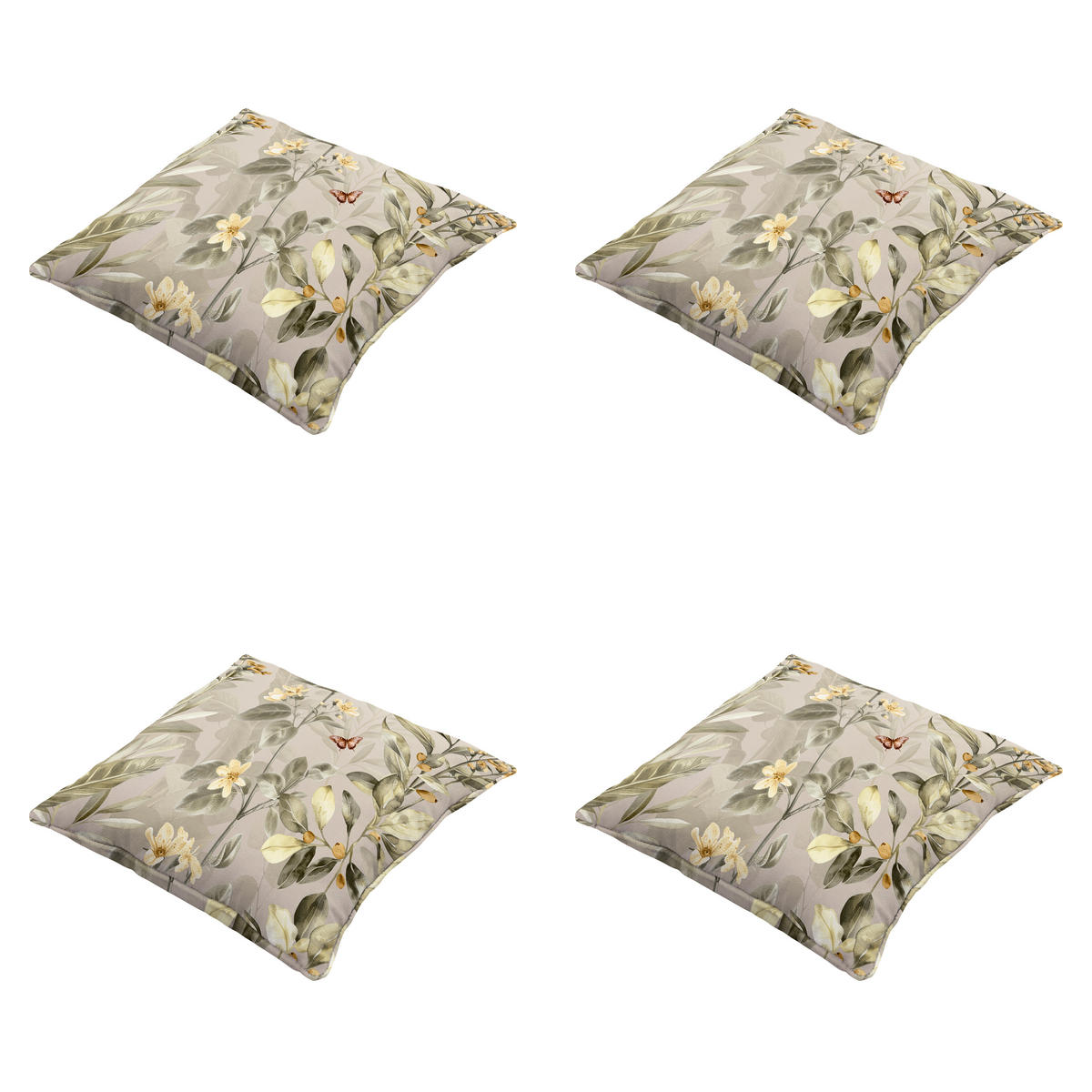 DEKORATIONSKISSEN Elisa - Mehrfarbig - 50/50/10 cm - 4er-Set - Multicolor, Textil (50/50cm) - Madison