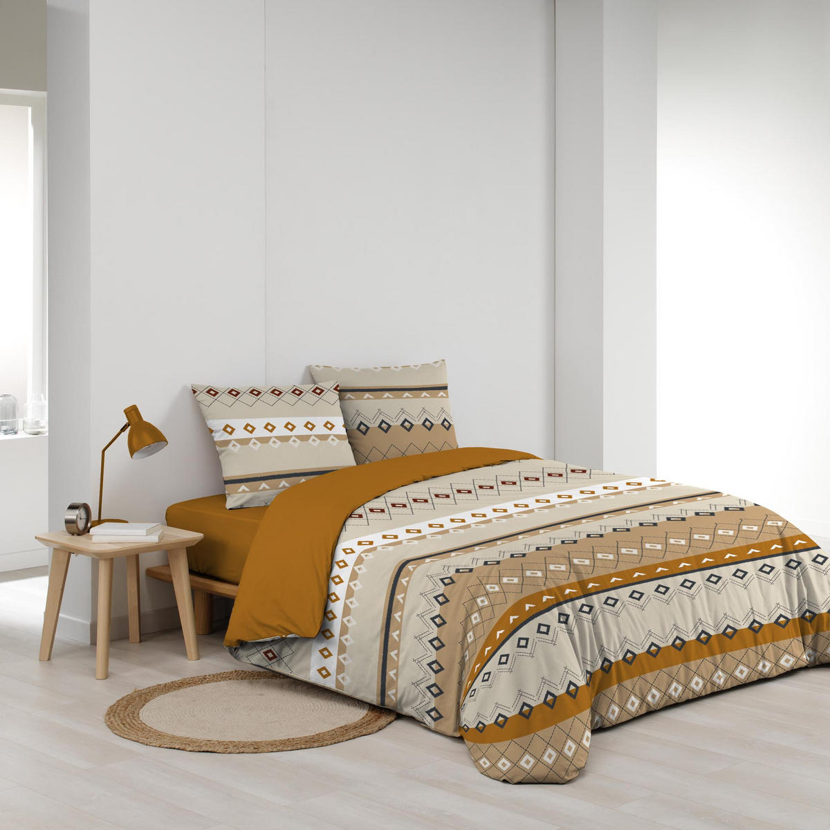 BETTWÄSCHE Baumwolle Ethno Xena 240/220 cm - Braun, Naturmaterialien (220/240cm) - Douceur d´intérieur