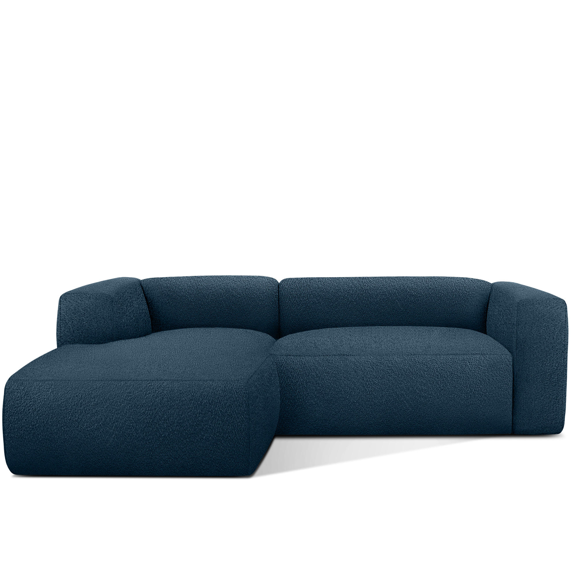 ECKSOFA LINKS BUFFO, Marineblau - Dunkelblau, Holz/Holzwerkstoff (225/176cm) - KONSIMO®