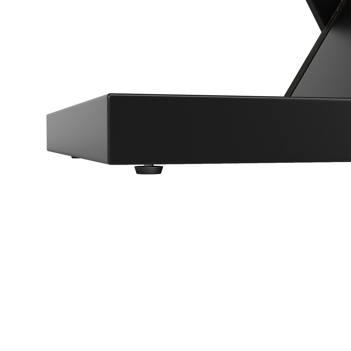 ESSTISCH 120-160/75/75,5 cm Schwarz aus MDF und Metall mit Ausziehfunktion - Schwarz, Holzwerkstoff (160/75/75.5cm) - OKMYHOME
