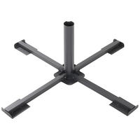 SONNENSCHIRM-KREUZSTÄNDER klappbar aus Edelstahl in Grau zusammenklapp platzsparend wetterfest und robust 86 × 86 × 33 cm 1,5kg - Grau, Metall (86/86cm) - Livingandhome