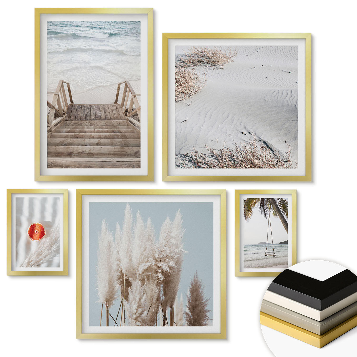 ArtPrintCave Wandbilder Gold 40x60 cm