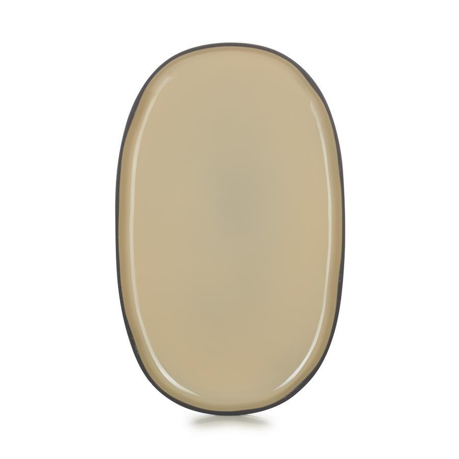 SERVIERTELLER CARACTERE 35,5 cm Muskatnuss - Multicolor, Keramik (21.8/2.5/35.5cm) - Revol Porcelaine France