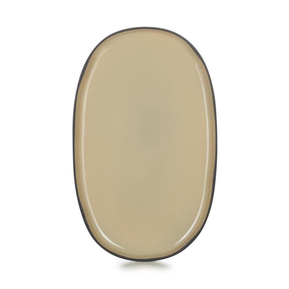 SERVIERTELLER CARACTERE 35,5 cm Muskatnuss - Multicolor, Keramik (21.8/2.5/35.5cm) - Revol Porcelaine France