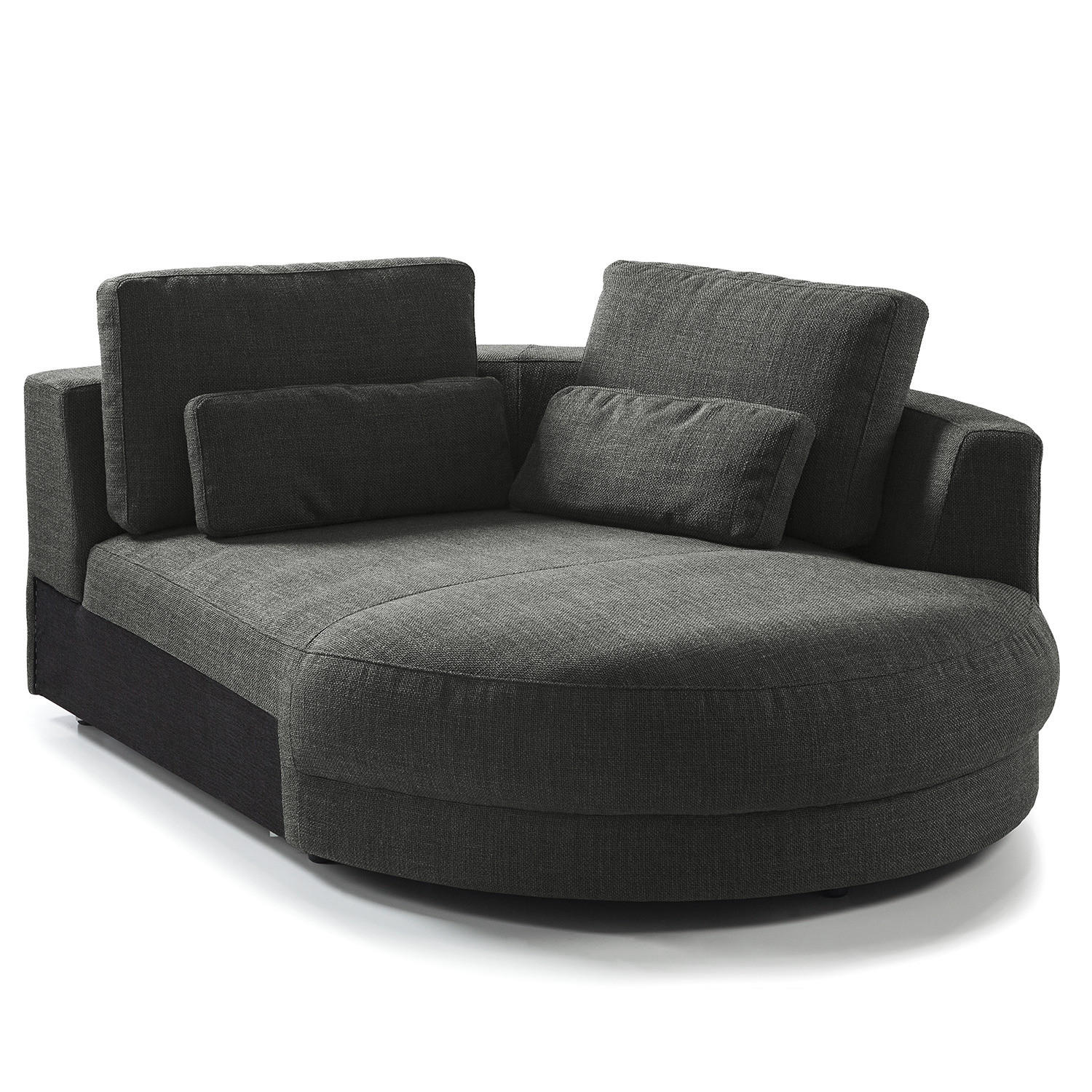 MODULLONGCHAIR - Grau, Textil (129/74/167cm) - home24