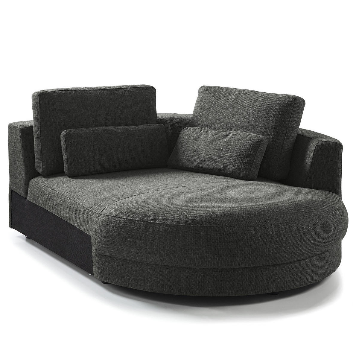 MODULLONGCHAIR - Grau, Textil (129/74/167cm) - home24