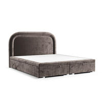 POLSTERBETT Harmony mit Stauraum 120/200 cm Braun im Lotta Stoff - Chromfarben/Braun, Holz/Holzwerkstoff (120/200cm) - AltaBeds