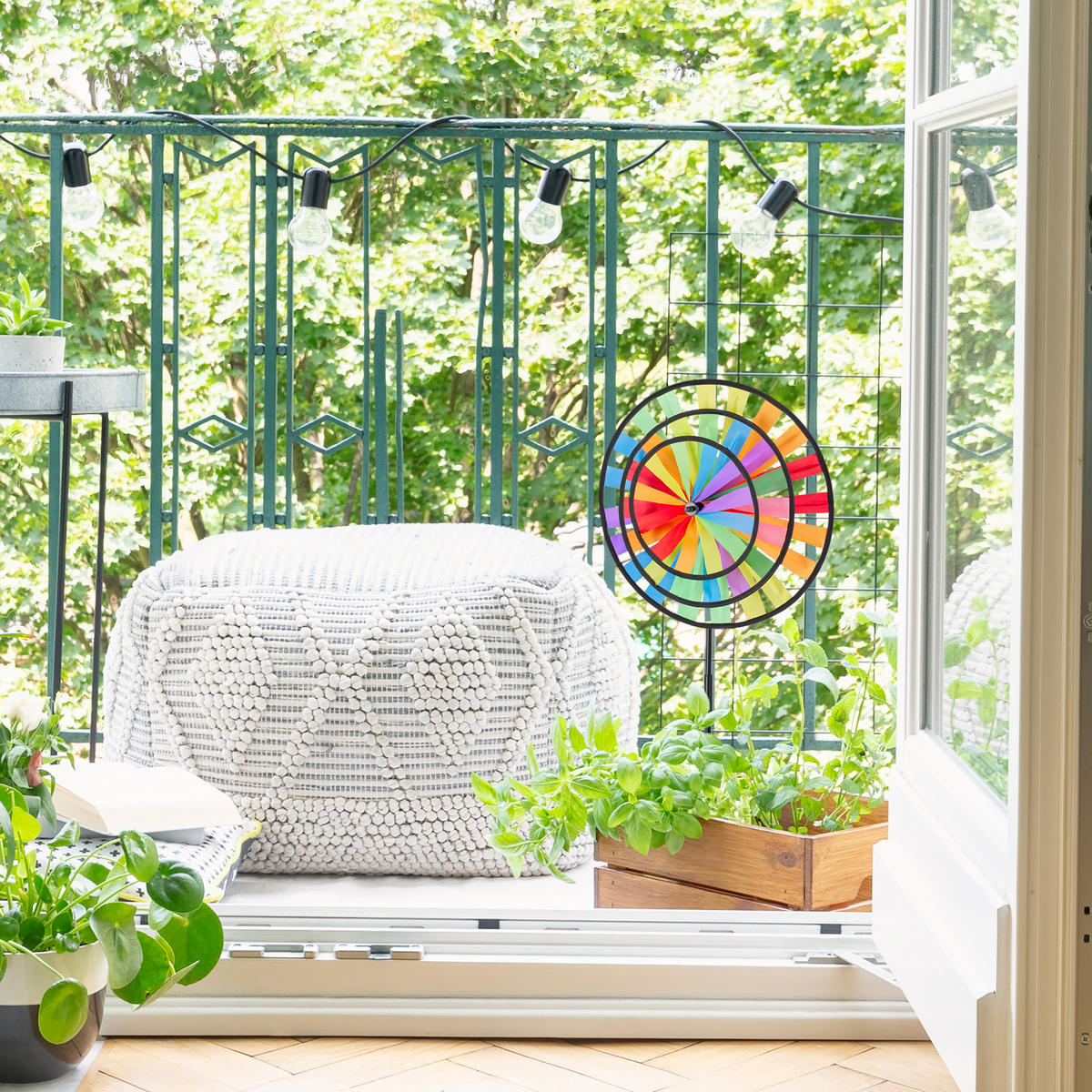 2XWINDRAD - Multicolor, Kunststoff/Textil (15/35/72cm) - Relaxdays