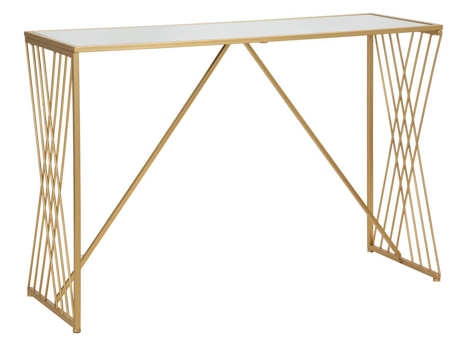 KONSOLE Easy 120/40/80 cm - Goldfarben, Metall (120/80/40cm) - Mauro Ferretti