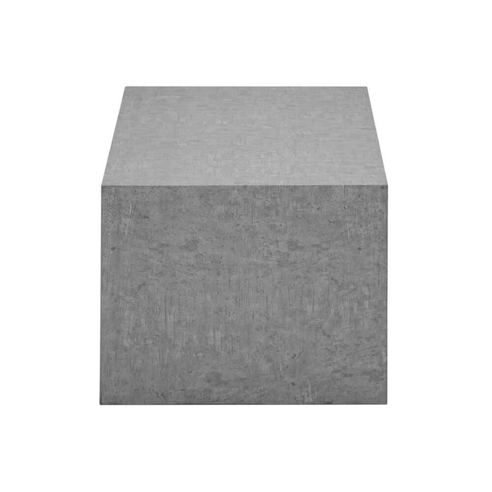 COUCHTISCH Marmor AMIRI L - 95 x 50 cm Grau - Grau, Holzwerkstoff/Textil (50/95/40cm) - Home Deluxe