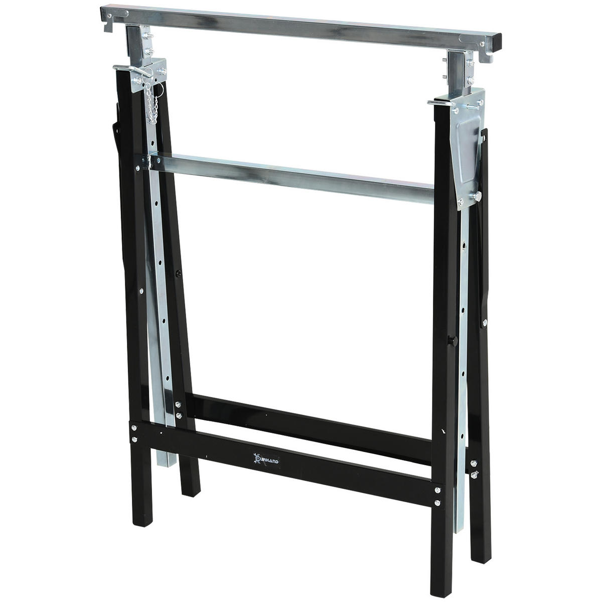 SÄGEBOCK, Arbeitsbock, Metall, Schwarz - Schwarz, Metall (68/56/80cm) - DURHAND