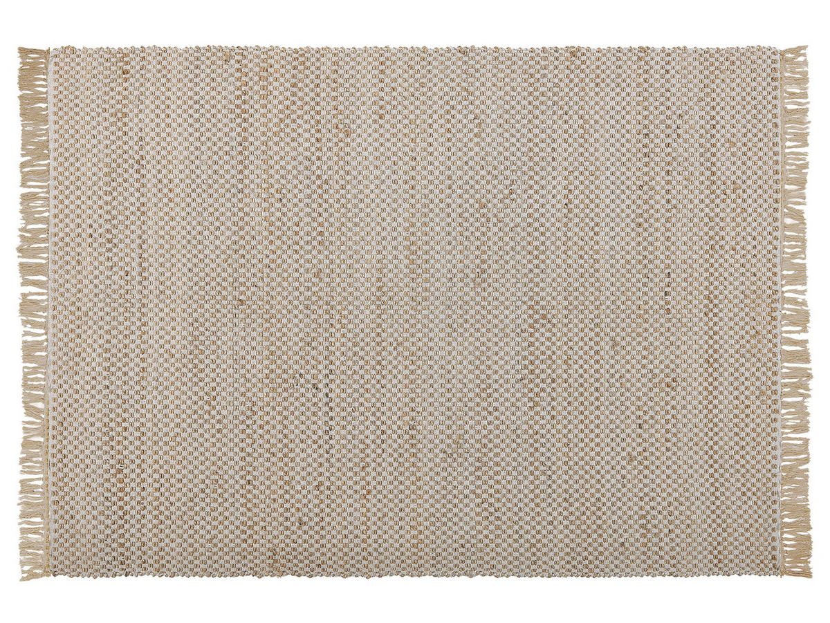 KURZFLOR-TEPPICH Zerdali 200/140 cm - Beige, Naturmaterialien (140/200cm) - Beliani