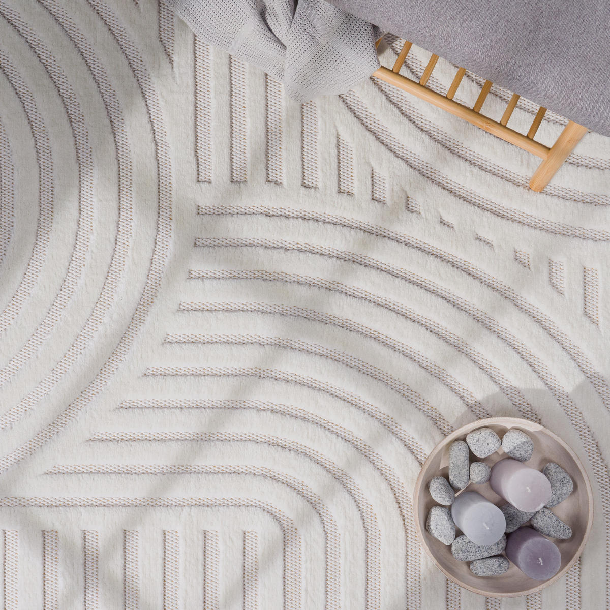 OUTDOORTEPPICH 200/280 cm Livorno 674 - Creme, Textil (200/280cm) - Paco Home