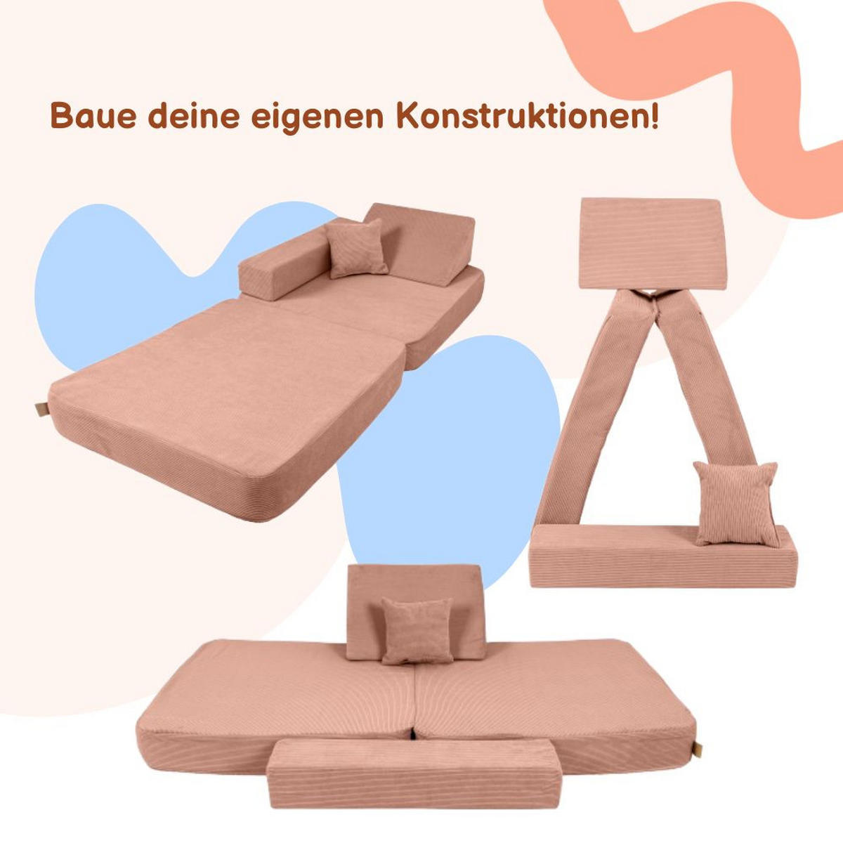 KINDERSESSEL, Angelove, Cordsamt, Ziegel - Dunkelorange, Textil (80/24/80cm)
