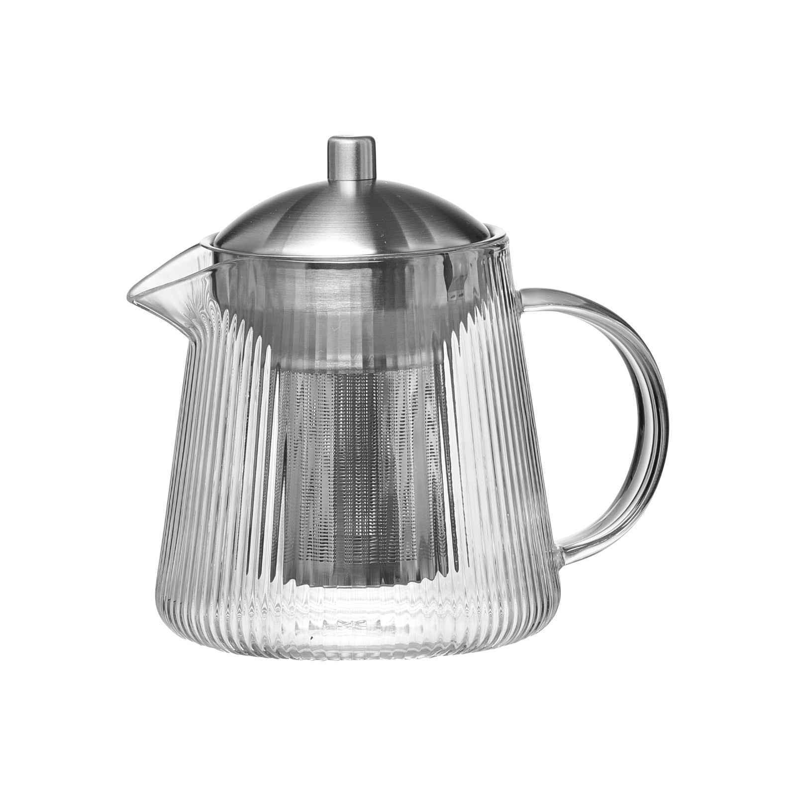 TEEKANNE MIT EDELSTAHLSIEB Jive transparent 800 ml - Transparent, Glas/Metall (0.8L) - Ritzenhoff Breker