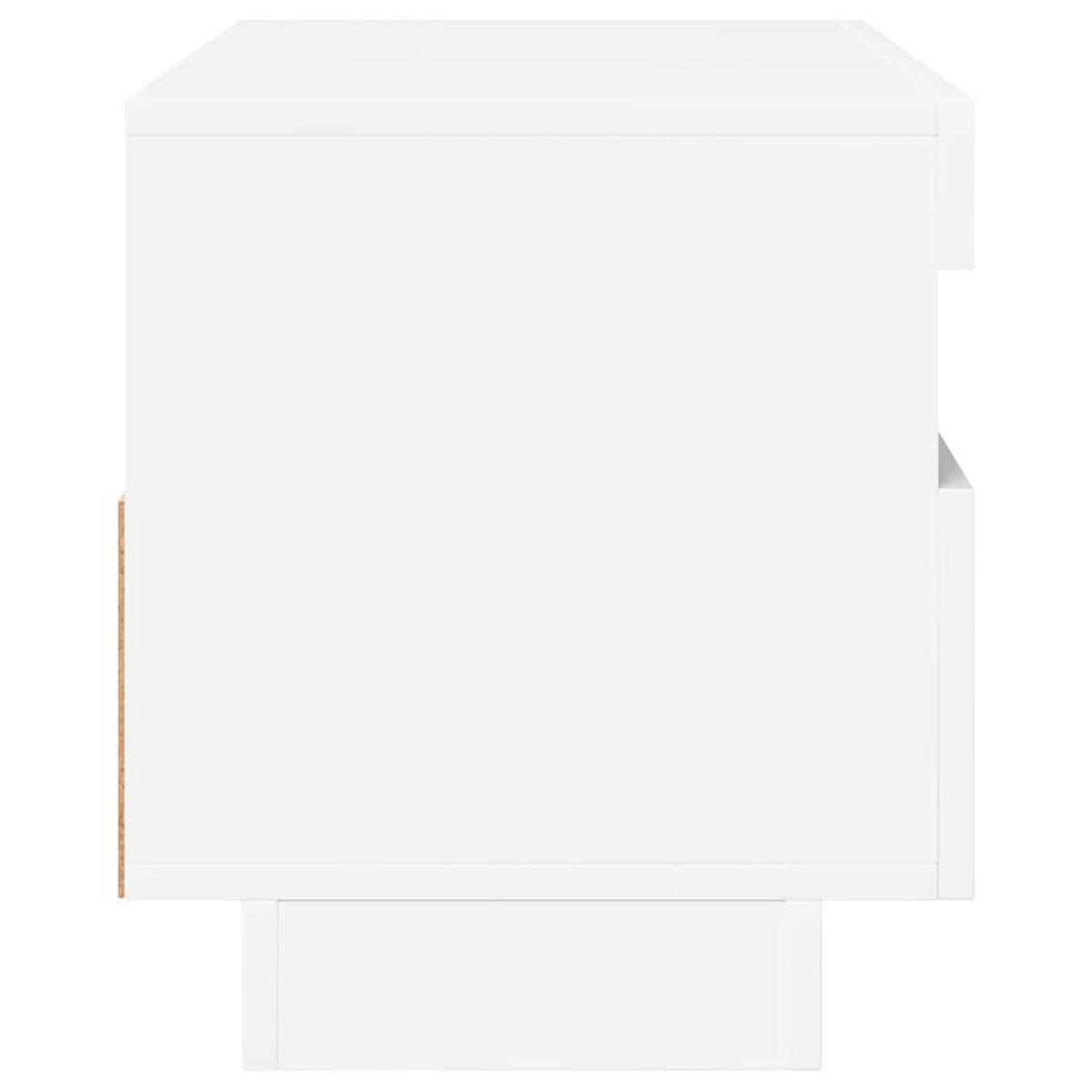 TV-SCHRANK Mit Led-Leuchten Hochglanz-Weiss 80/35/40 Cm - Weiß, Holzwerkstoff (30/40/150cm) - vidaXL