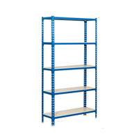 SCHWERLASTREGAL Big Metal Shark HxBxT 200 x 110 x 30 cm Fachlast 200 kg Blau-Weiß - Blau, Metall (110/200/30cm) - PROREGAL