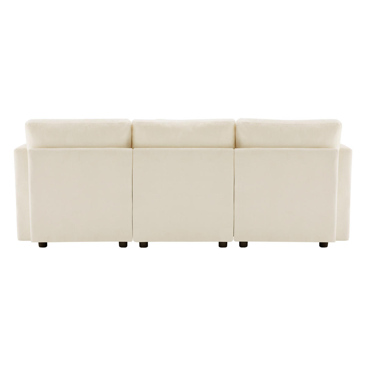 ECKSOFA, Chenille mit verstellbaren Armlehnen & Hocker, 218/156,5/86 cm, Beige - Beige, Textil (156.5/218cm) - Redom
