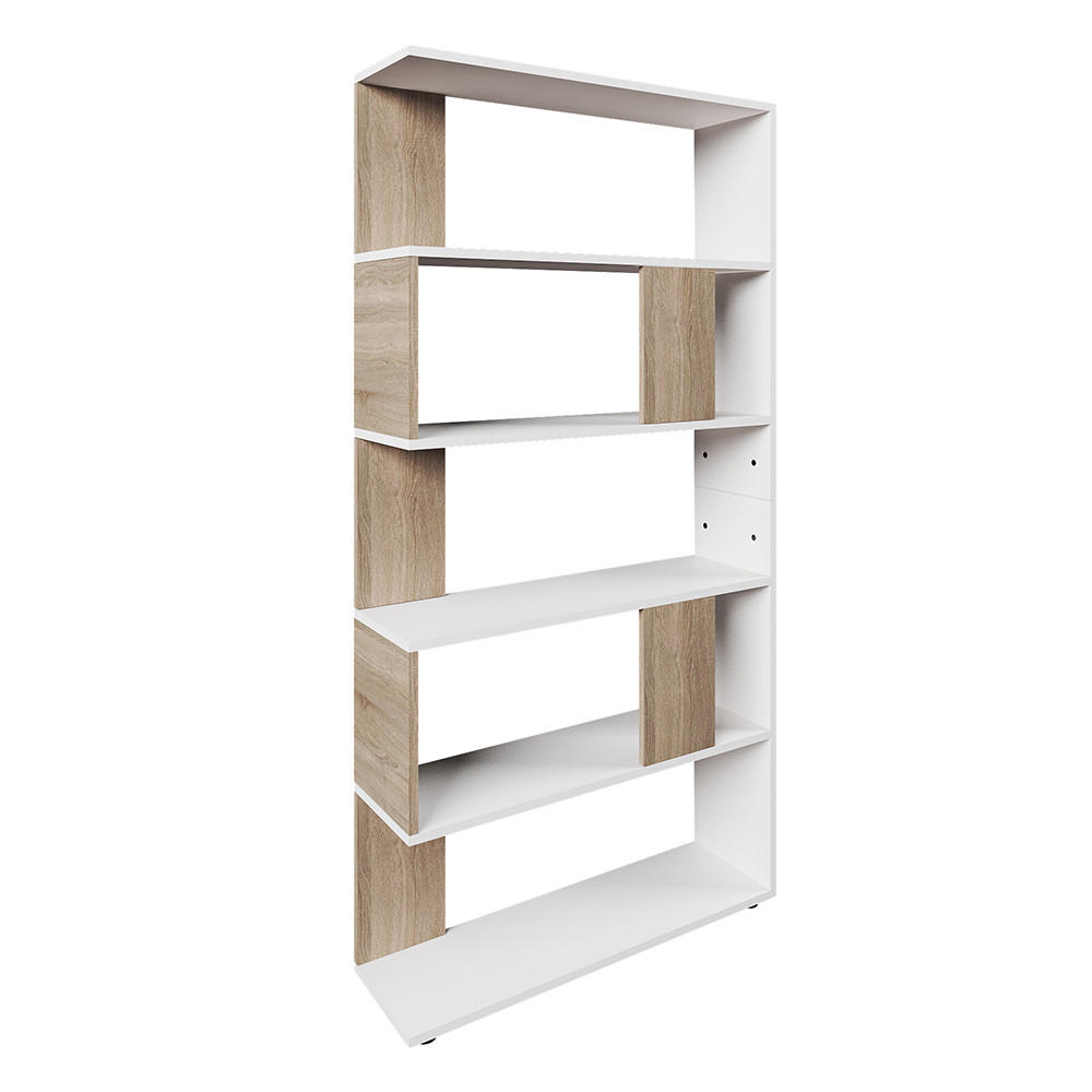 RAUMTEILER Sonoma 80 x 162.6 cm - Weiß/Sonoma Eiche, Holzwerkstoff (80/162.6/23.6cm) - Vicco