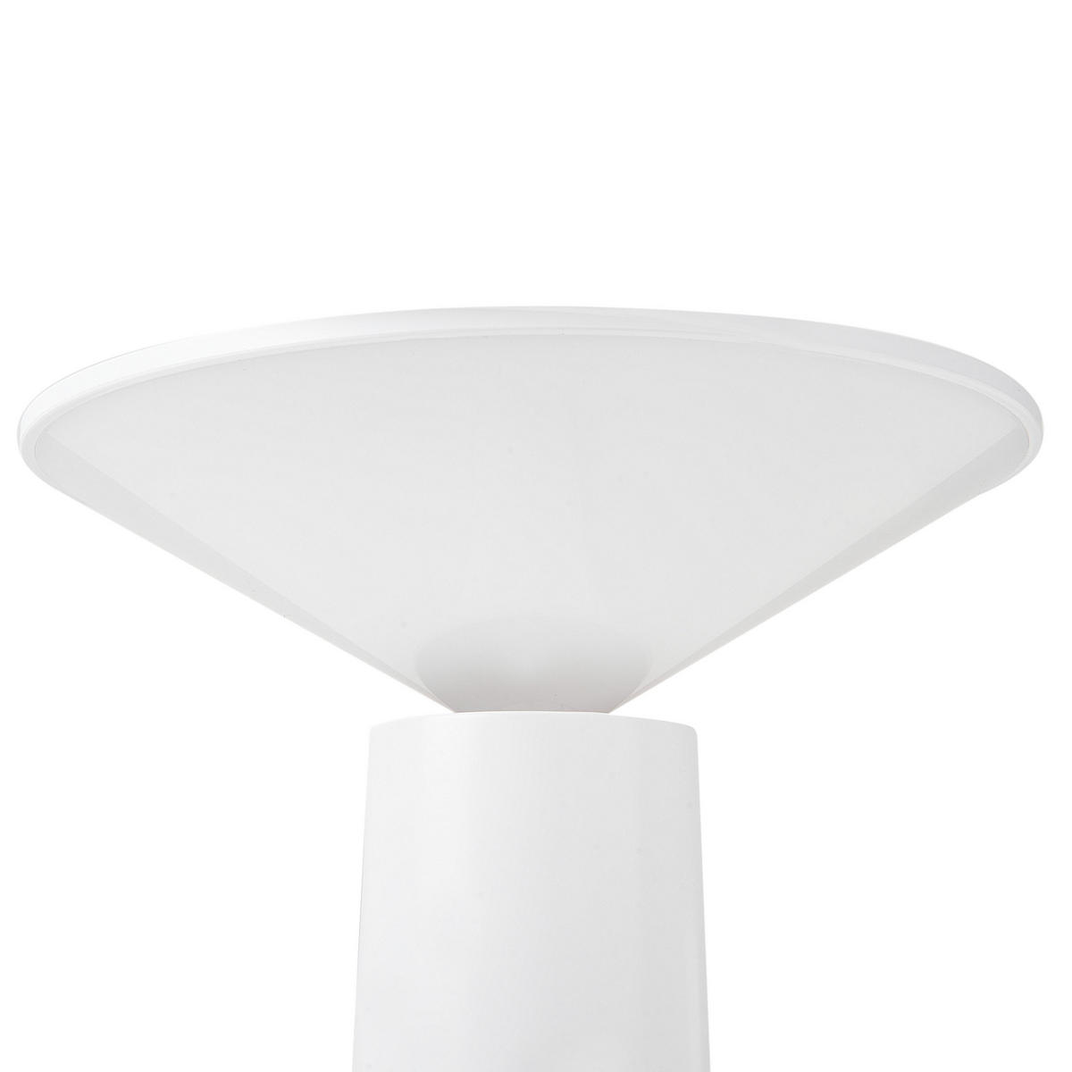 LED-TISCHLEUCHTE Weiß Levira - Weiß, Metall (14/14/19cm) - Beliani